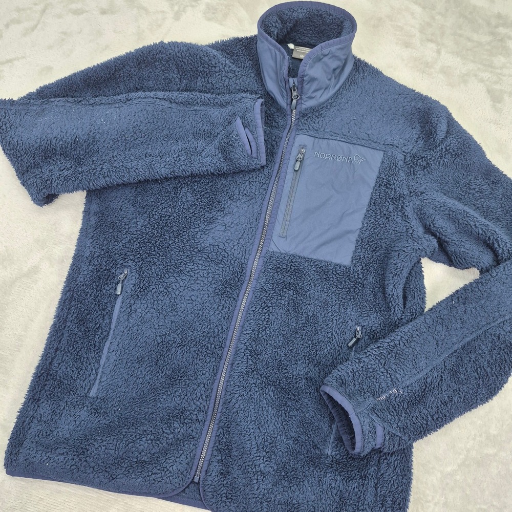 Norrona Warm3 Jacket Indigo Night Navy Fleece Full Zip Mens Size S ***FAIR***